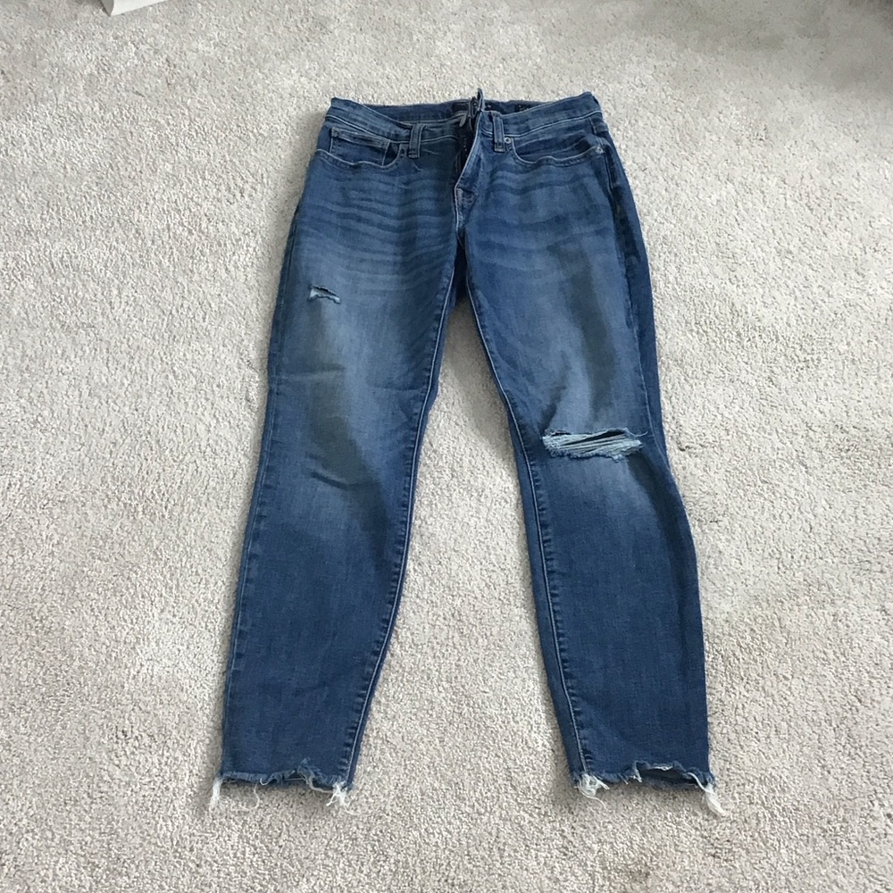 Lucky Brand Blue Distressed Skinny Jeans